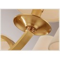 Fine Brass 8 Light Chandelier with Fabric Shades