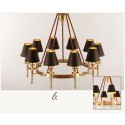 Fine Brass 6 Light Chandelier