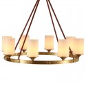 Fine Brass 8 Light Chandelier