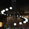 Black 20 Light Retro Vintage Modern/ Contemporary Chandelier