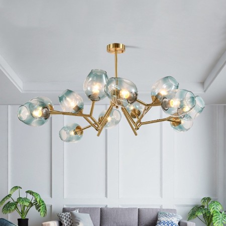 Fine Brass 12 Light Chandelier