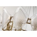 Fine Brass 10 Light Chandelier with Glass Shades