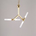 Modern/ Contemporary Two Tiers 4 Light Golden Chandelier