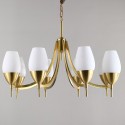 Fine Brass 8 Light Chandelier