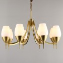 Fine Brass 8 Light Chandelier