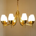 Fine Brass 8 Light Chandelier