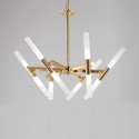 Modern/ Contemporary Two Tiers 12 Light Golden Chandelier