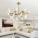 Modern/ Contemporary Two Tiers 16 Light Golden Chandelier