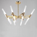 Modern/ Contemporary Two Tiers 16 Light Golden Chandelier