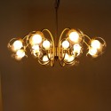 Fine Brass 16 (8+8) Light Chandelier