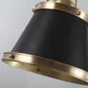 Black Fine Brass 3 Light Chandelier