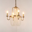 Fine Brass 4 Light Crystal Chandelier