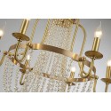 Fine Brass 6 Light Crystal Chandelier