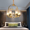 Fine Brass 6 Light Chandelier