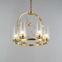 Fine Brass 6 Light Chandelier