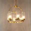 Fine Brass 6 Light Chandelier