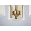 Fine Brass 3 Light Chandelier with Fabric Shades