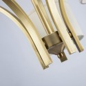 Fine Brass 5 Light Chandelier with Fabric Shades