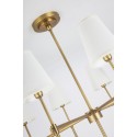 Fine Brass 6 Light Chandelier with Fabric Shades