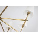 Fine Brass 6 Light Chandelier with Fabric Shades