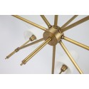 Fine Brass 8 Light Chandelier with Fabric Shades