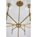 Fine Brass 8 Light Chandelier with Fabric Shades