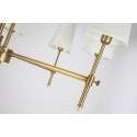 Fine Brass 8 Light Chandelier with Fabric Shades