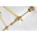 Fine Brass 8 Light Chandelier with Fabric Shades