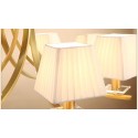 Fine Brass 6 Light Crystal Chandelier with Fabric Shades