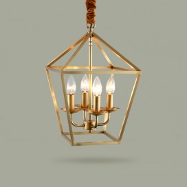 Fine Brass 4 Light Chandelier