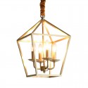 Fine Brass 4 Light Chandelier