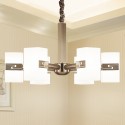 6 Light Modern/ Contemporary Chandelier with Glass Shade