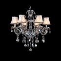 6 Light Retro Gray Candle Style Crystal Chandelier