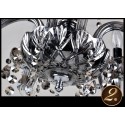 6 Light Retro Gray Candle Style Crystal Chandelier