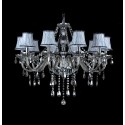 10 Light Retro Gray Candle Style Crystal Chandelier