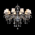 10 Light Retro Gray Candle Style Crystal Chandelier