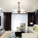 6 Light Modern/ Contemporary Chandelier with Glass Shade