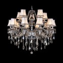 15 Light (10+5) 2 Tiers Retro Gray Candle Style Crystal Chandelier