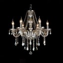 6 Light Cognac Colour Candle Style Crystal Chandelier