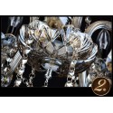 6 Light Cognac Colour Candle Style Crystal Chandelier