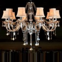 10 Light Cognac Colour Candle Style Crystal Chandelier