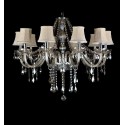 10 Light Cognac Colour Candle Style Crystal Chandelier