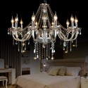 10 Light Cognac Colour Candle Style Crystal Chandelier