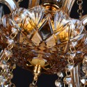 8 Light Amber Candle Style Crystal Chandelier