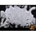 6 Light White Candle Style Crystal Chandelier