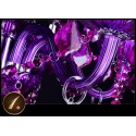 18 Light (12+6) 2 Tiers Purple Candle Style Crystal Chandelier