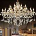 24 Light (16+8) 2 Tiers Cognac Colour Candle Style Crystal Chandelier