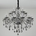 15 Light (10+5) 2 Tiers Modern Gray Candle Style Crystal Chandelier