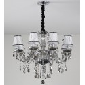 15 Light (10+5) 2 Tiers Modern Gray Candle Style Crystal Chandelier