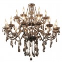 18 Light (12+6) 2 Tiers Modern Gray Candle Style Crystal Chandelier